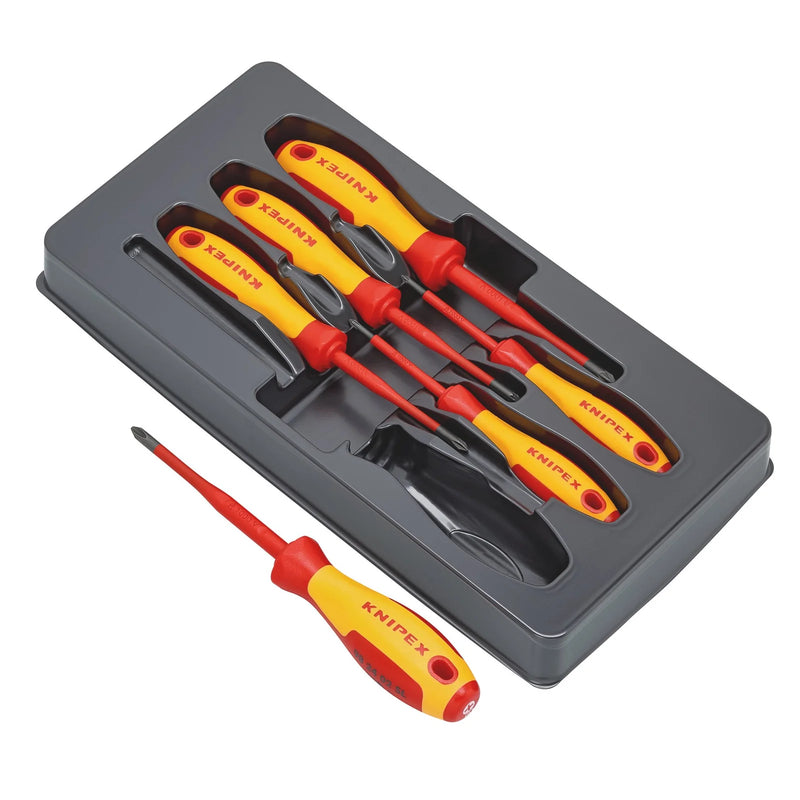 KNIPEX Screwdriver Set 6 Parts VDE Insulated Phillips Pozidriv