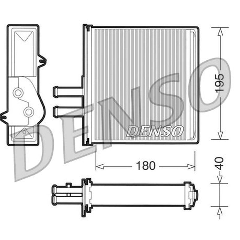 Denso Heater Matrix Core Heat Exchanger DRR09060