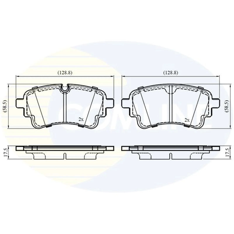 Comline 4 x Rear Brake Pad Set CBP03525