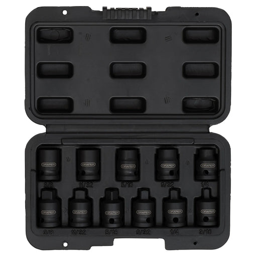 Draper Impact Pipe Plug Socket Set 3/8" Sq. Dr. 11 Piece