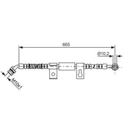 Bosch Brake Hydraulic Hose Line Front Right 1 987 481 791
