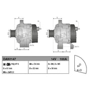 Denso Car Alternator 12V DAN1147