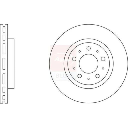 Apec 2 x Vented Front Brake Discs SDK6247