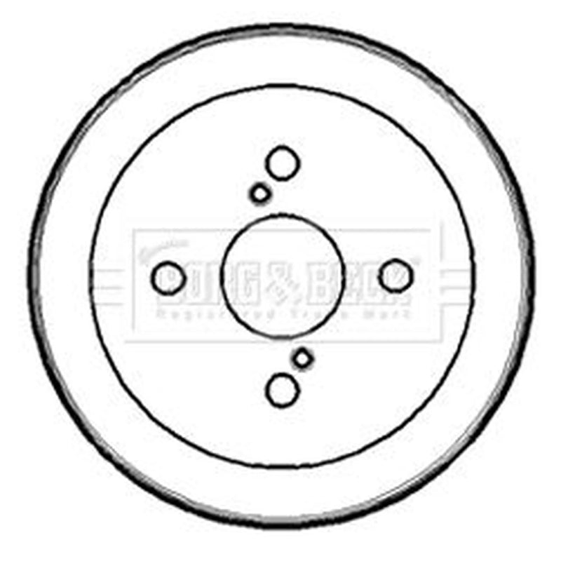 Borg & Beck Brake Drum Assembly Rear BBR7182