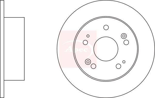 Apec 2 x Brake Disc Set Solid