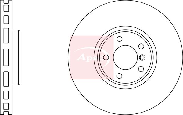 Apec 2 x Brake Disc Set Vented