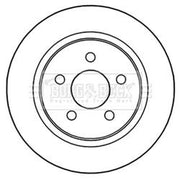 Borg & Beck 2 x Solid Rear Brake Discs BBD5210