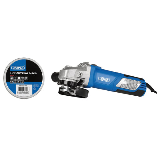 Draper Angle Grinder Kit 115mm 950W with Tool Bag