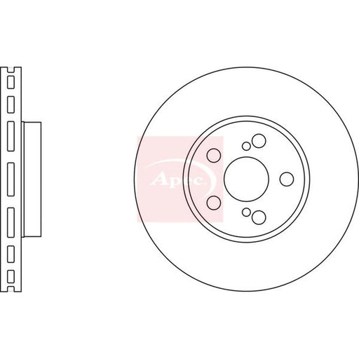 Apec 2 x Vented Front Brake Discs DSK2304