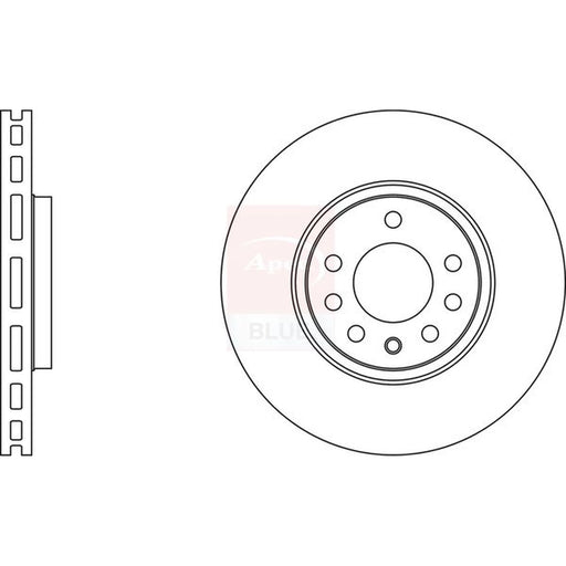 Apec 2 x Vented Front Brake Discs SDK6255