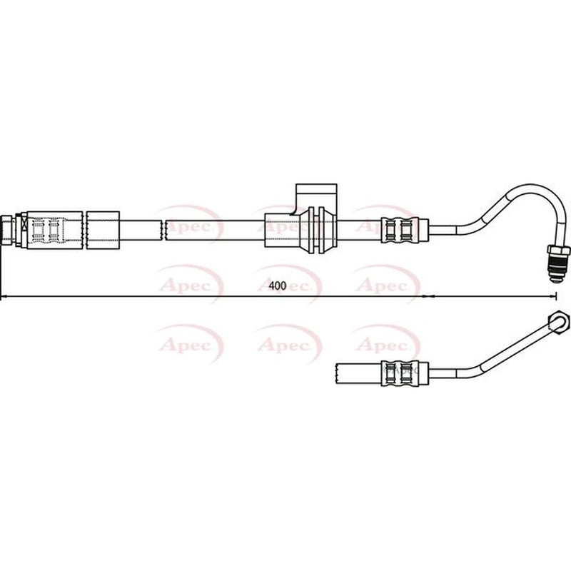 Apec Brake Hydraulic Hose Line Rear Left HOS3736