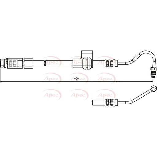 Apec Brake Hydraulic Hose Line Rear Left HOS3736