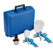 Draper HVLP Air Paint Spray Gun Kit 7 Piece 0.8 & 1.4mm