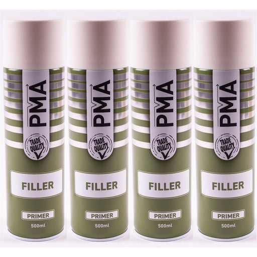4x Autotek Yellow Filler Primer 500ML High Covering Spray Paint Professional Autotek  - Town Parts