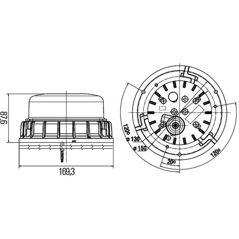 Hella Strobe-Type Beacon High 2XD 011 557-841
