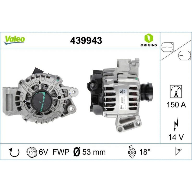 Valeo Car Alternator 12V 439943