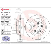 Brembo 2 x Internally Vented Rear Brake Discs 09.9871.11