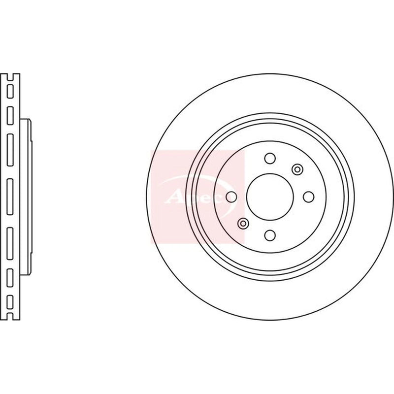 Apec 2 x Vented Front Brake Discs DSK2343