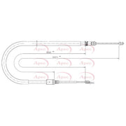 Apec Handbrake Cable Left Rear CAB1565