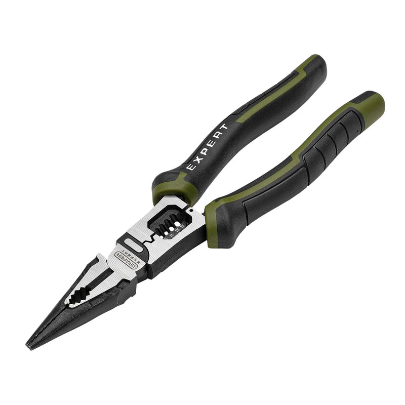Expert Long Nose Pliers with Wire Stripper 200mm