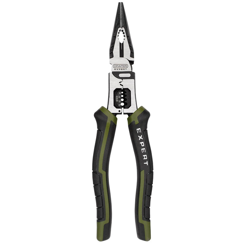 Expert Long Nose Pliers with Wire Stripper 200mm