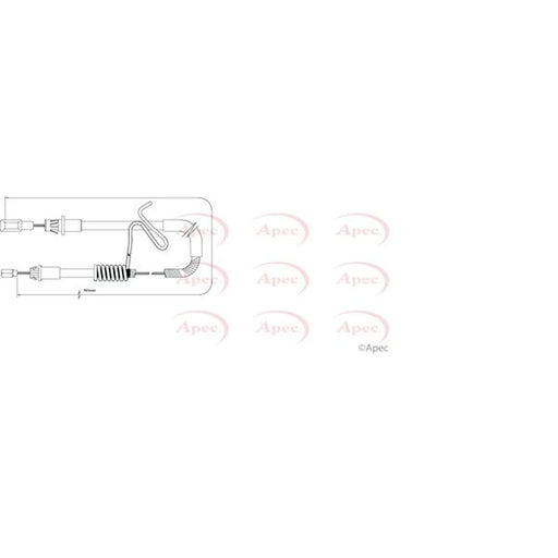 Apec Handbrake Cable Right Rear CAB1195