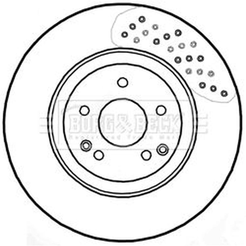 Borg & Beck 2 x / Front Brake Discs BBD5804S