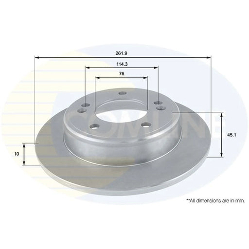 Comline 2 x Solid Rear Brake Discs ADC2415