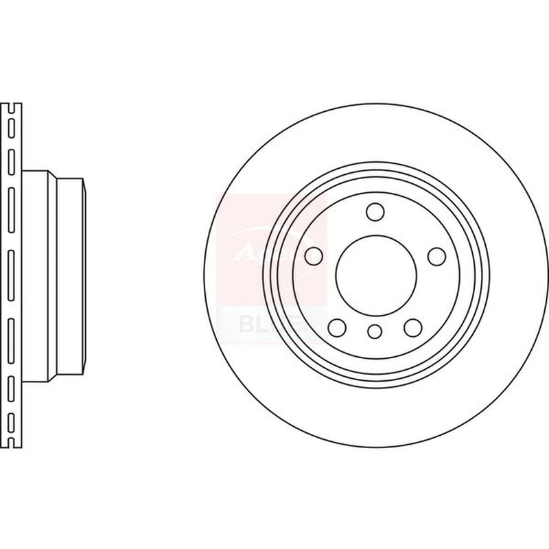 Apec 2 x Vented Rear Brake Discs SDK6552