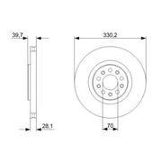 Bosch 2 x Front Brake Discs 0 986 479 290