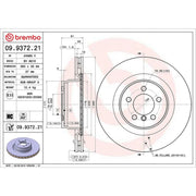 Brembo 2 x Front Brake Discs 09.9372.21