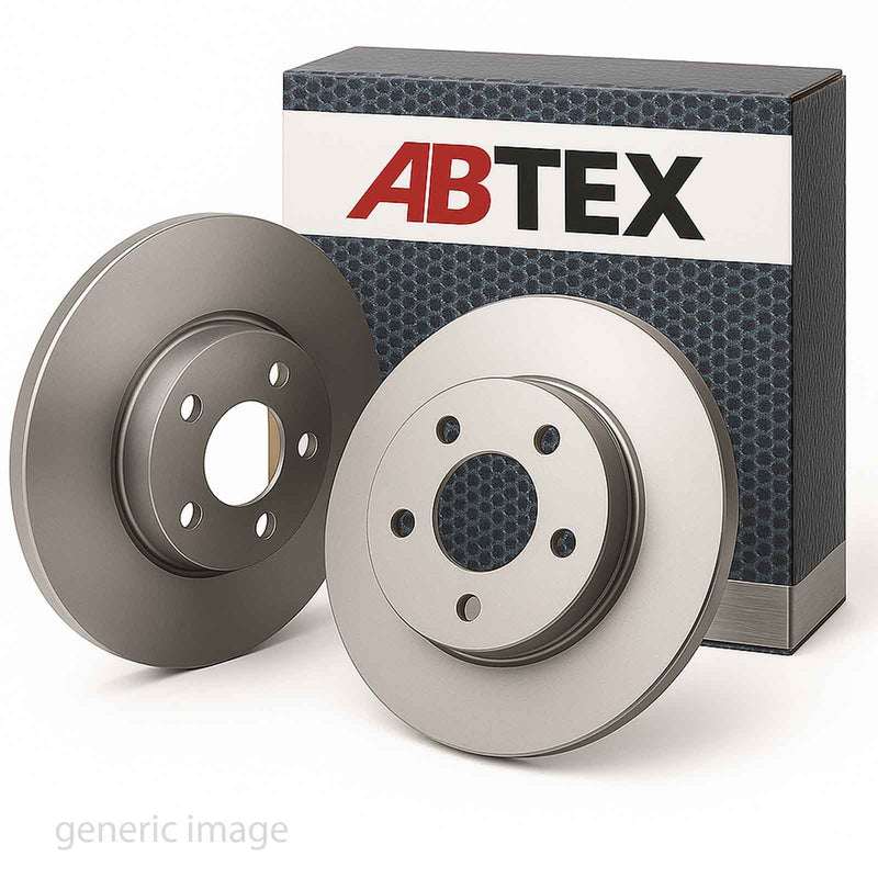 Abtex 2 x Brake Disc Set Solid