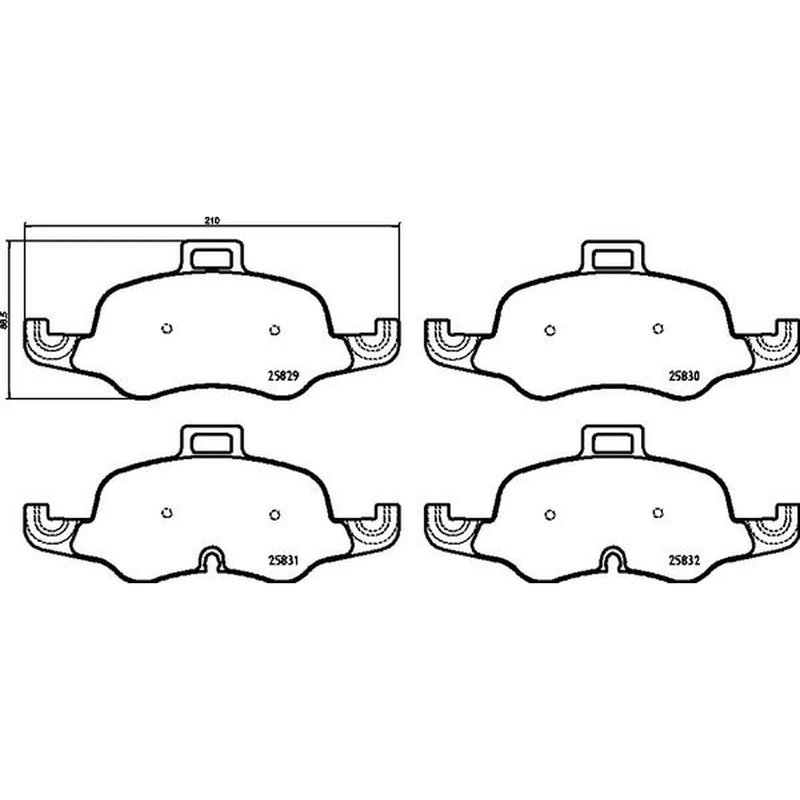 Brembo 4 x Front Brake Pad Set P85160