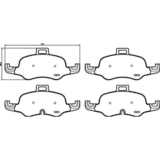 Brembo 4 x Front Brake Pad Set P85160