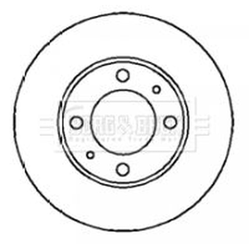 Borg & Beck 2 x Vented Rear Brake Discs BBD5882S