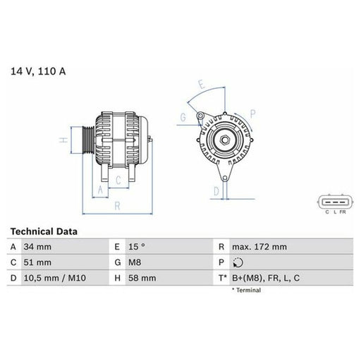 Bosch Reman Alternator 0986083520 Bosch  - Town Parts