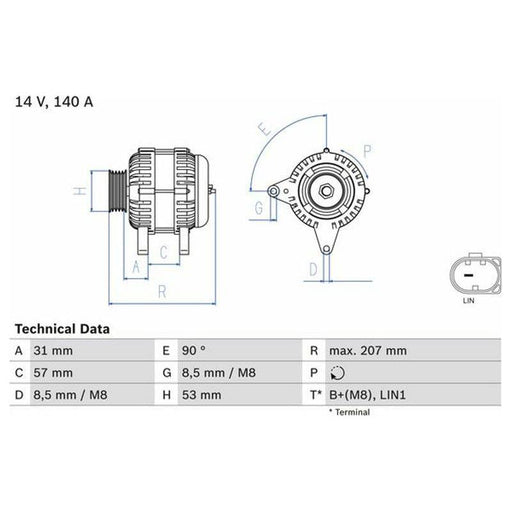 Bosch Reman Alternator 0986083340 Bosch  - Town Parts