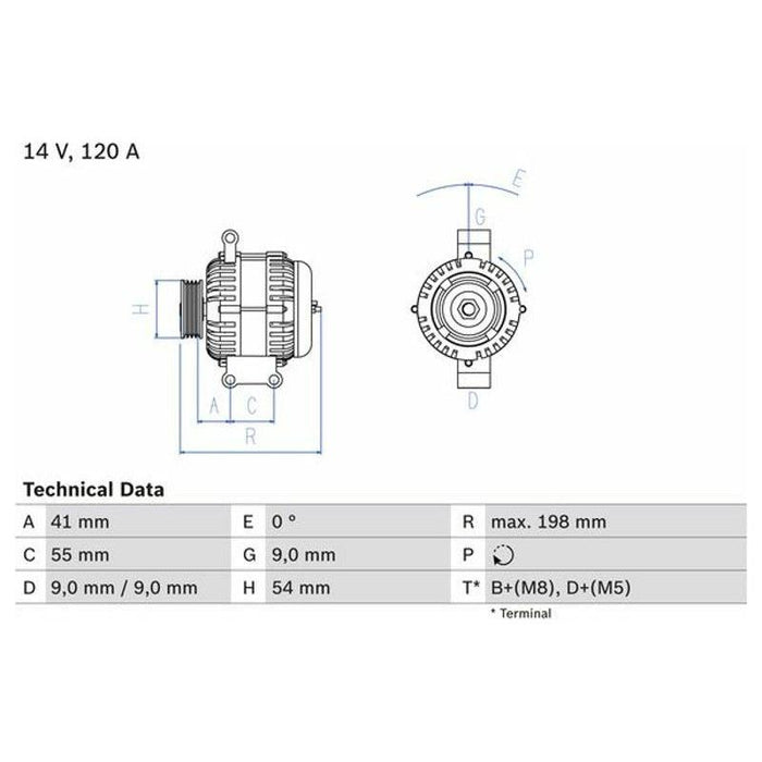 Bosch Reman Alternator 0986083320 Bosch  - Town Parts