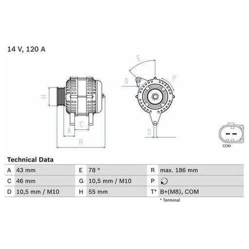 Bosch Reman Alternator 0986083290 Bosch  - Town Parts