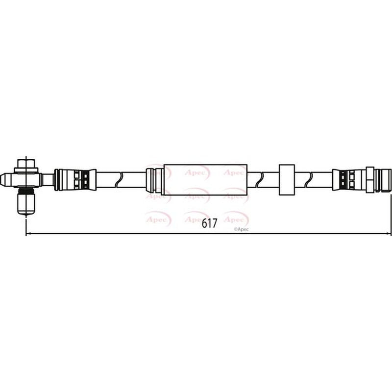 Apec Brake Hydraulic Hose Line Front HOS3944