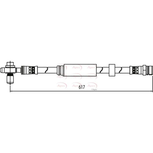 Apec Brake Hydraulic Hose Line Front HOS3944