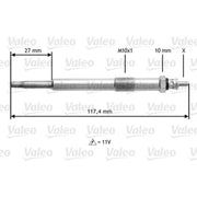 Valeo Diesel Engine Glow Plug 345143