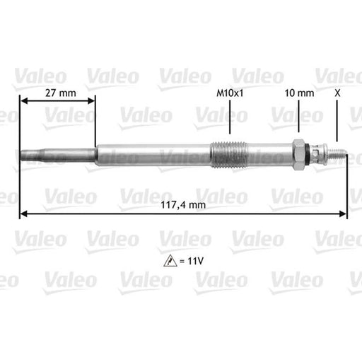 Valeo Diesel Engine Glow Plug 345143