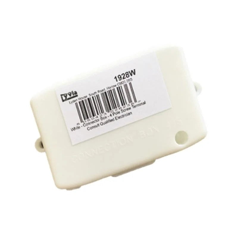 Dencon 4 Pole Connection Box White - 1928WNB