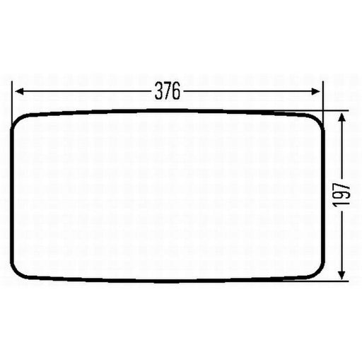 Hella Driver Cab Exterior Mirror Wide Thick 8SB 501 191-202