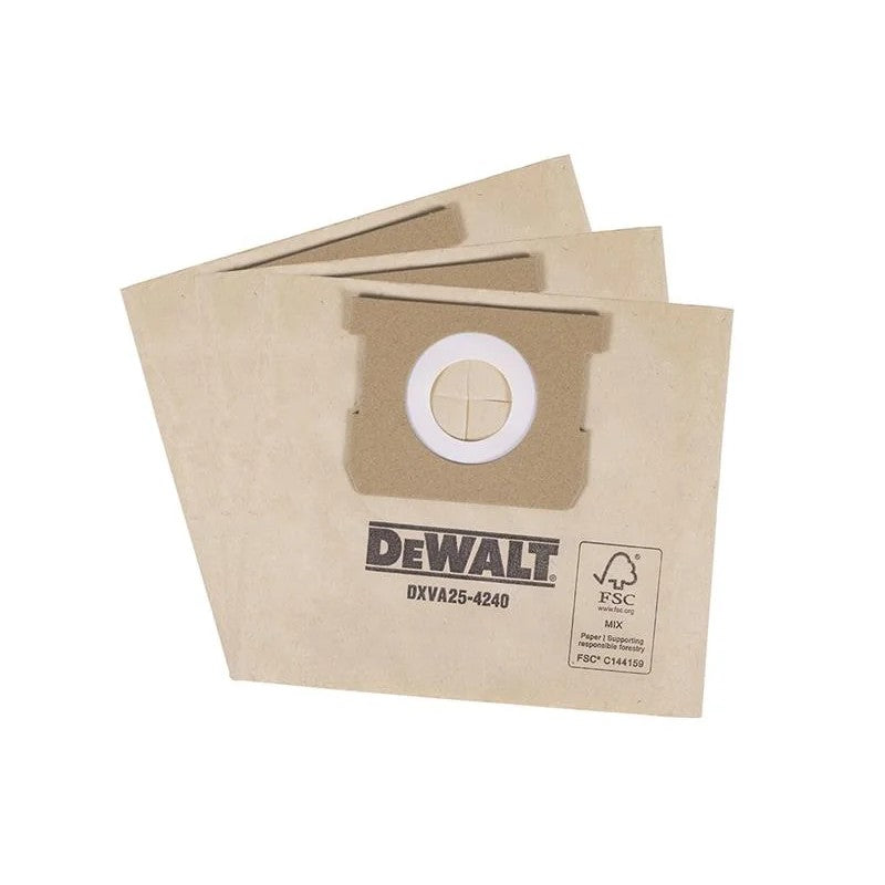 DEWALT Vacuum DXVA25-4240 Dust Bag (Pack 3) - DXVA25-4240