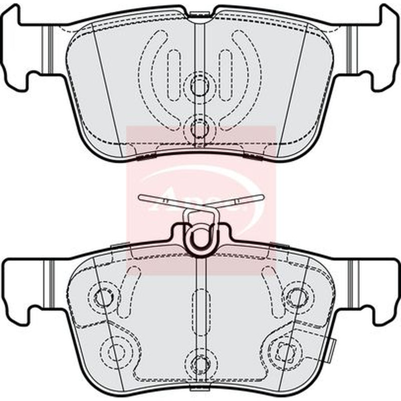 Apec Rear Brake Pad Set PAD2284