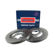 Borg & Beck 2 x Vented Front Brake Discs BBD5409