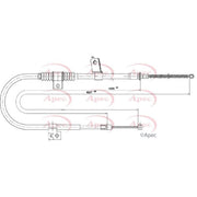 Apec Handbrake Cable Left Rear CAB1779