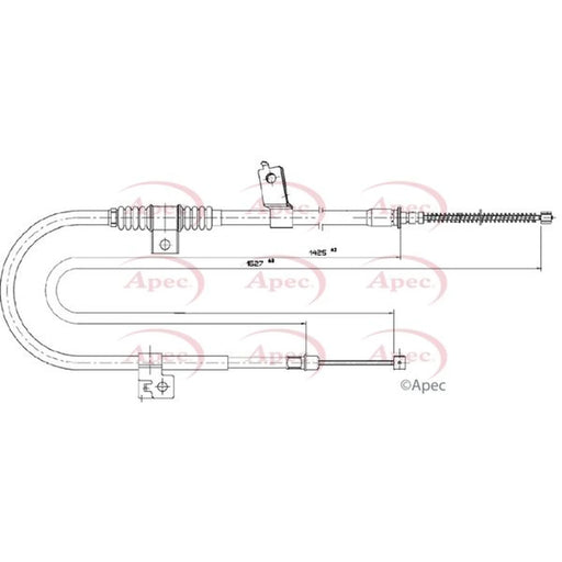Apec Handbrake Cable Left Rear CAB1779